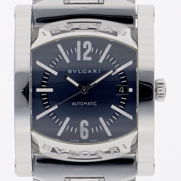BVLGARI AA48S Assioma Blue gray SS AT - Picture 1 of 10